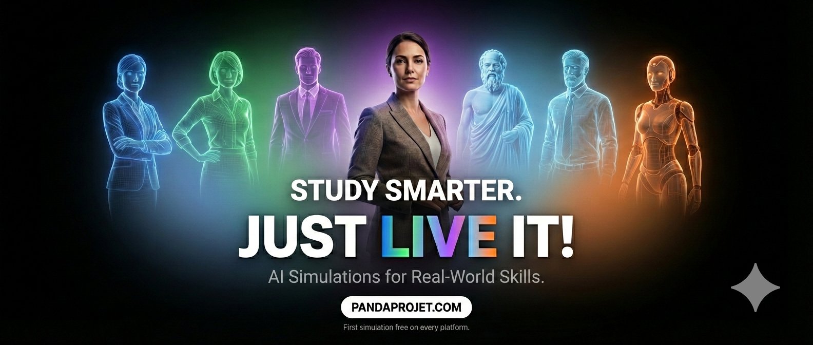 Study Smarter. JUST LIVE IT! — AI Simulations for Real-World Skills — Panda Projet